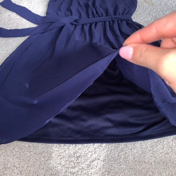 BCX Scalloped Sleeveless Dress with Sash - Picture 2 of 6